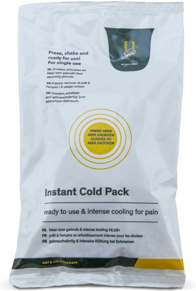 U-Sport Instant Cold Pack - 14 x 24 cm - 12 stuks - Directe Koeling (-4°C) - Groot Formaat - Eerste Hulp bij Sportblessures