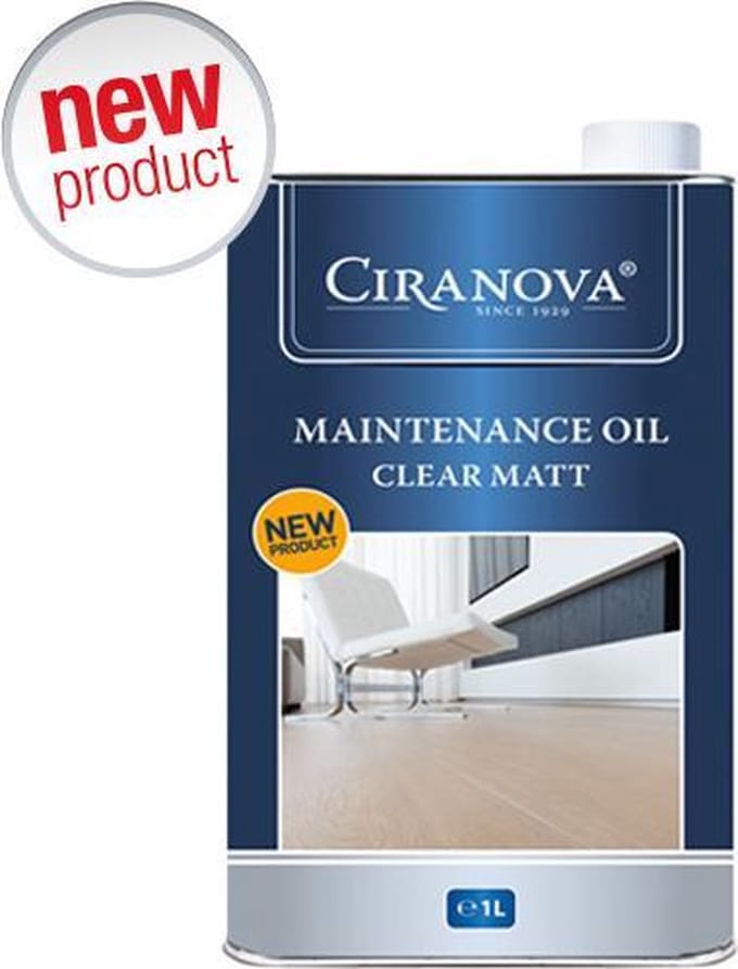 Ciranova Onderhoudsolie - 1 l - Extra mat - 60 m²/l - Wit (100%)