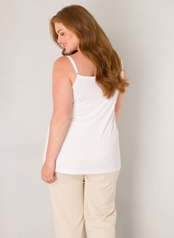 BASE LEVEL CURVY Alexa Top - White - maat X-0(44)