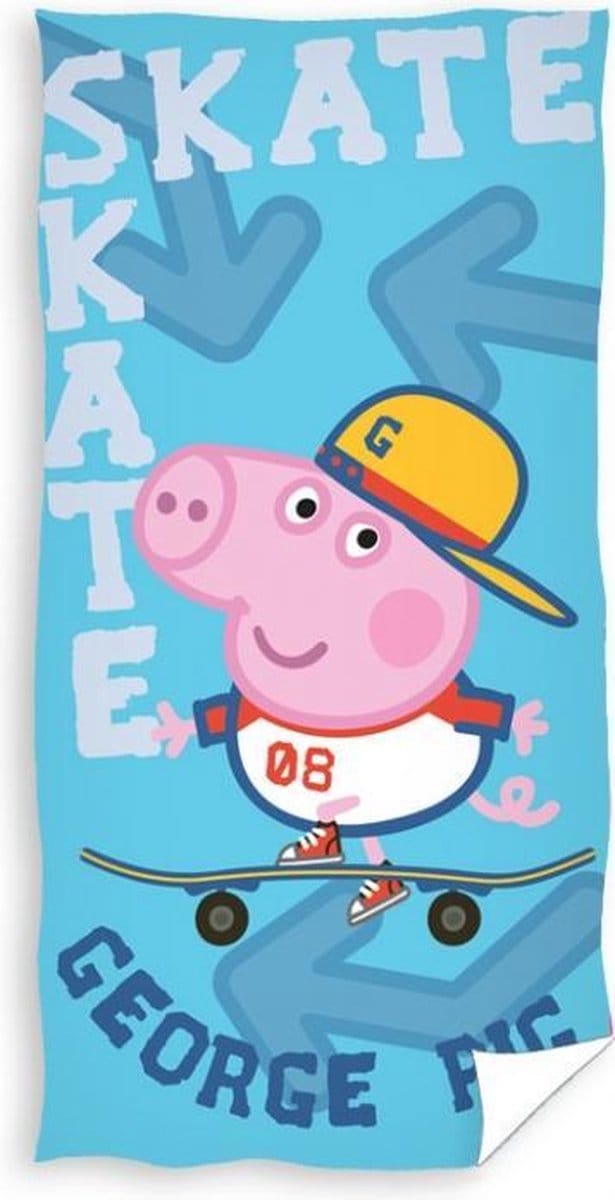 Peppa Pig handdoek Skate George 70 x 140 cm