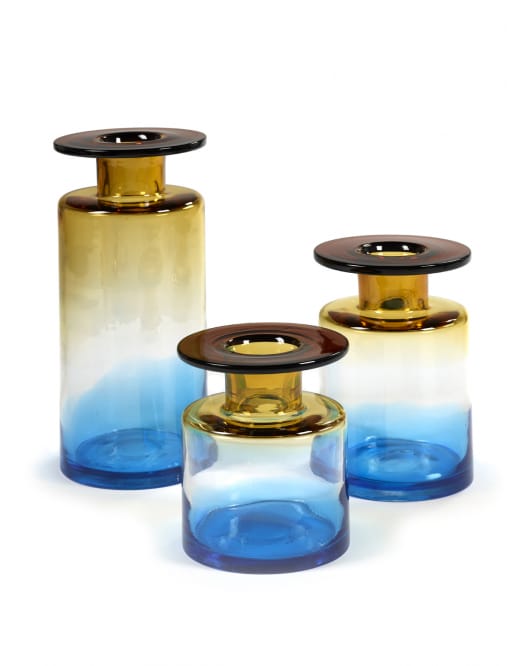 Serax - Marie Michielssen Wind & Fire - Vaas S - Blauw/Amber - 18 Ø