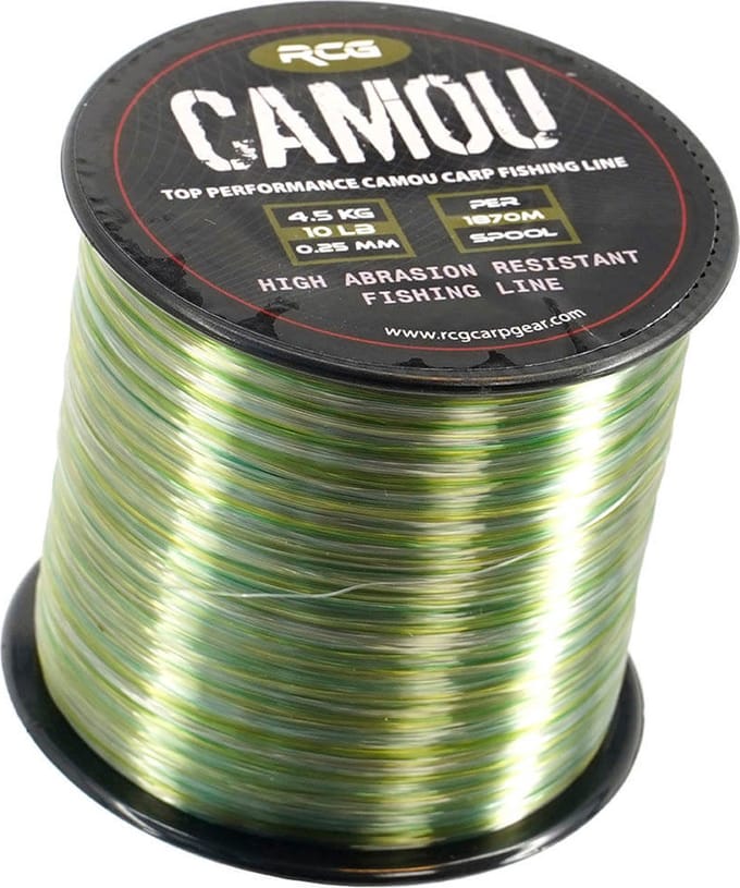 RCG Carp Gear Mono Vislijn Camouflage 10 LBS 0,25mm 1870m Visdraad