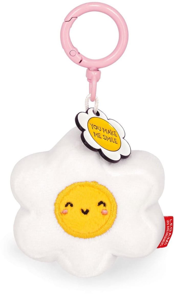 Legami Daisy pluche sleutelring - superzacht en klein! 11 cm