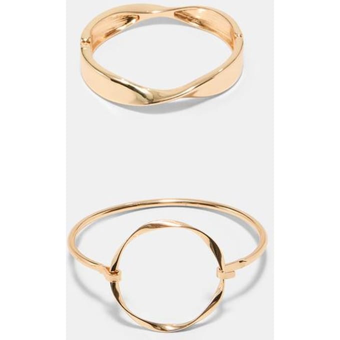 Stradivarius Set van 2 golvende armbanden  Goud OS