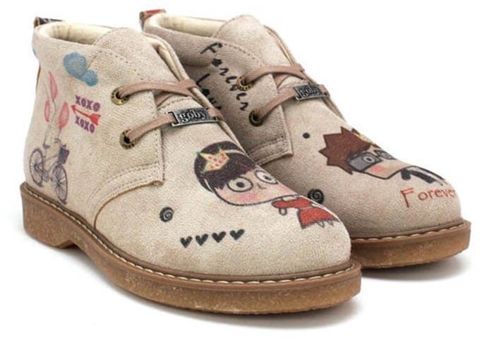 GOBY Forever Love Enkellaarsjes – Handgemaakt – Premium Kwaliteit – Maat 36