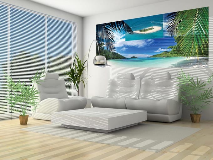 Beach Tropical Scene Photo Wallcovering