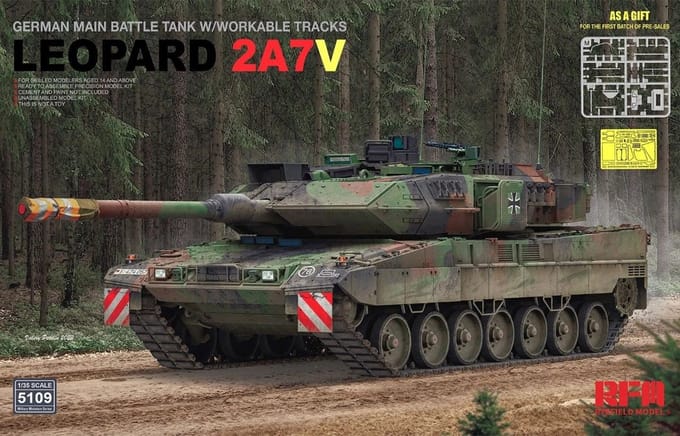 Rye Field Model Modelbouwpakket Militaire voertuigen - 5109 Duitse Main Battle Tank Leopard 2A7V Plastic - 1:35 - Modelbouw