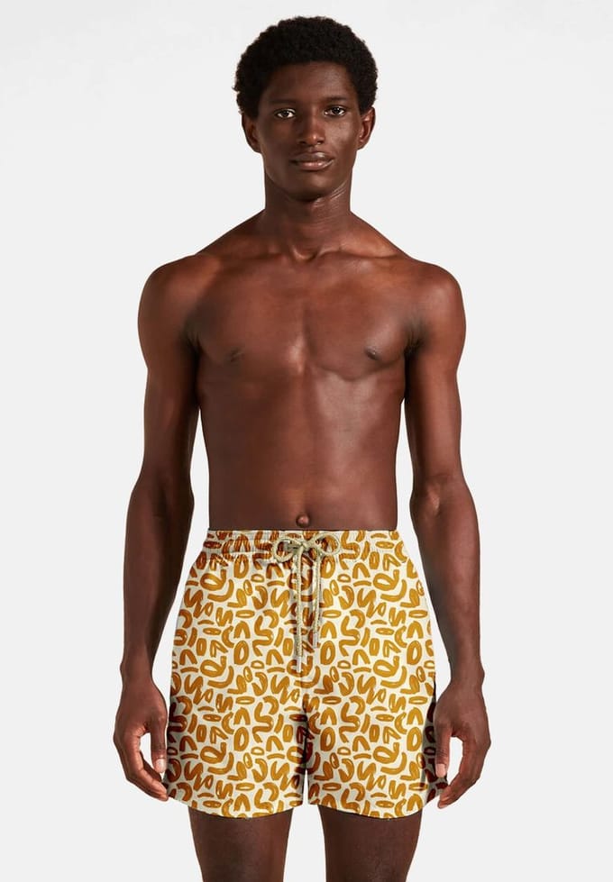 "Golden Geometric" Zwemshorts