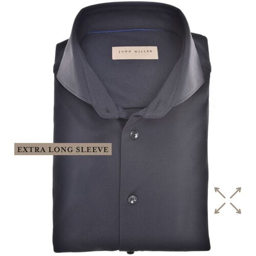 John Miller Overhemd Slim-Fit Hyperstretch Extra Long Sleeve Mouwlengte 7 Navy / male