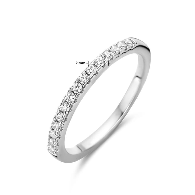 Gerhodineerd Zilver Aanschuifring Met Zirkonia 1333870