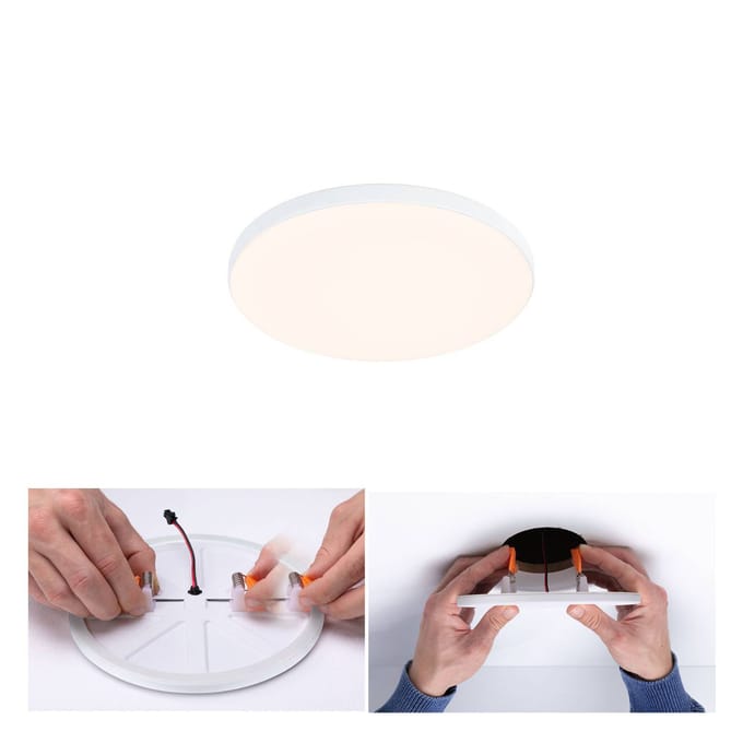 VariFit LED-inbouwpaneel Veluna Edge IP44 rond 120 mm 8,5W 650lm 3000K Wit