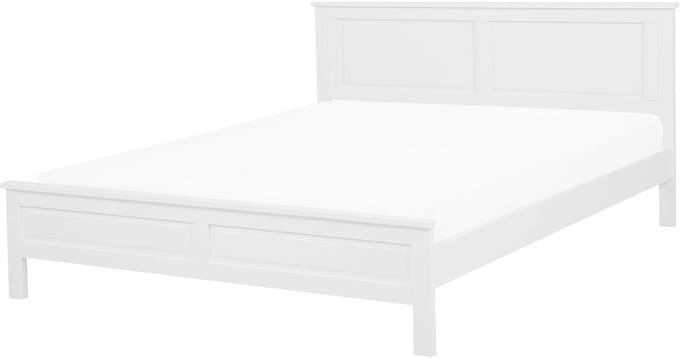 OLIVET - Tweepersoonsbed - Wit - 160 x 200 cm - Dennenhout