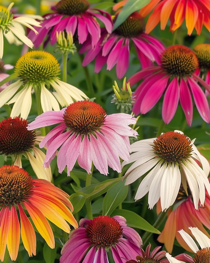 5 sets - Zonnehoed Zaden Paradiso Echinacea Purpurea Meerjarig Mix