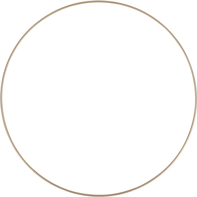 Metalen ring "Cirkel", Goudkleur - Ø 45 cm