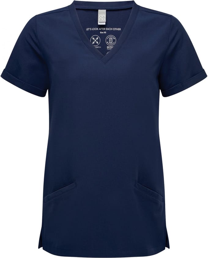 Schort/Tuniek/Werkblouse Dames M Onna Navy 42% Polyester, 33% , 19% Viscose, 6% Elasthan