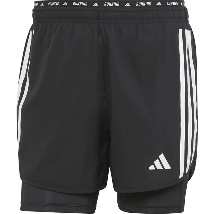 2 in 1 shorts adidas Own the Run 3 Stripes