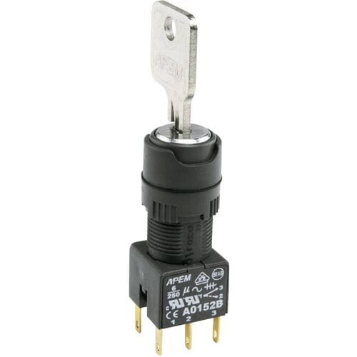 APEM A018125 A018125 Sleutelschakelaar 1 x 90 ° 1 stuk(s)