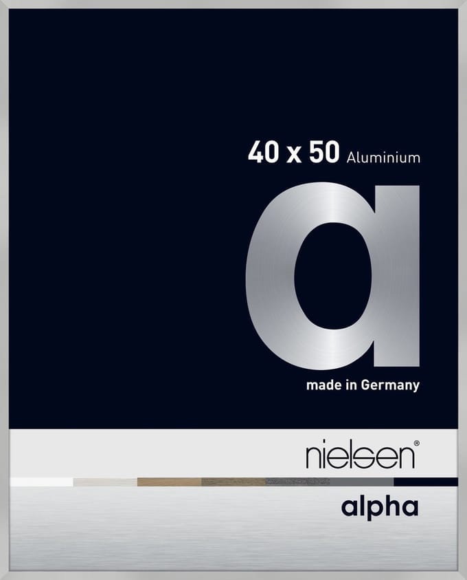 Nielsen Alpha Aluminium Wissellijst Frosted Silver 40x50cm