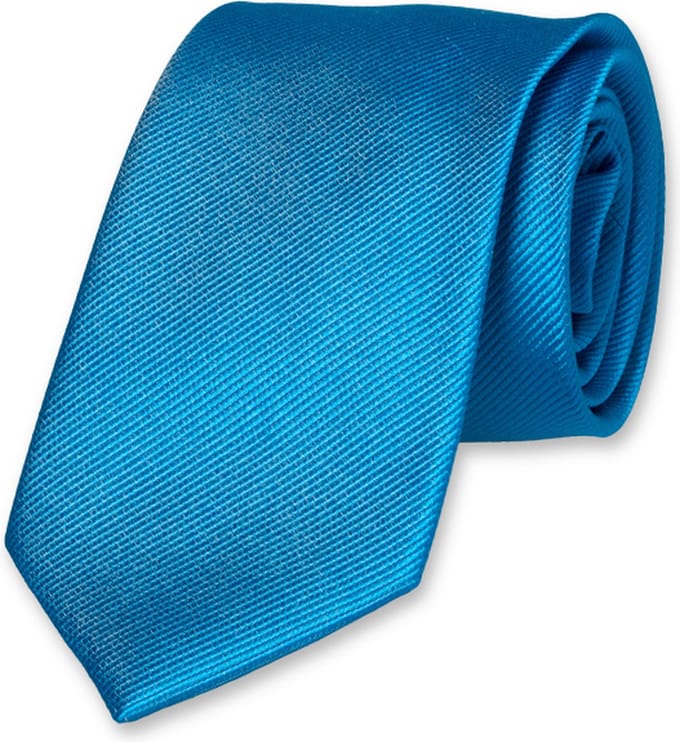 E.L. Cravatte Stropdas - Hardblauw - 100% Zijde