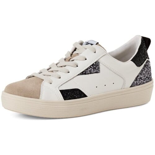 Tamaris dames sneaker 1-23706-46 936 lage damesschoen leer pewter comb