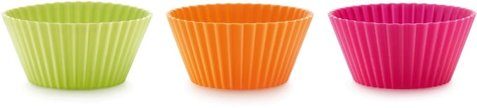 Lékué Bakvorm - Muffins - ø 7 cm - Set van 12 - Siliconen - Mixed
