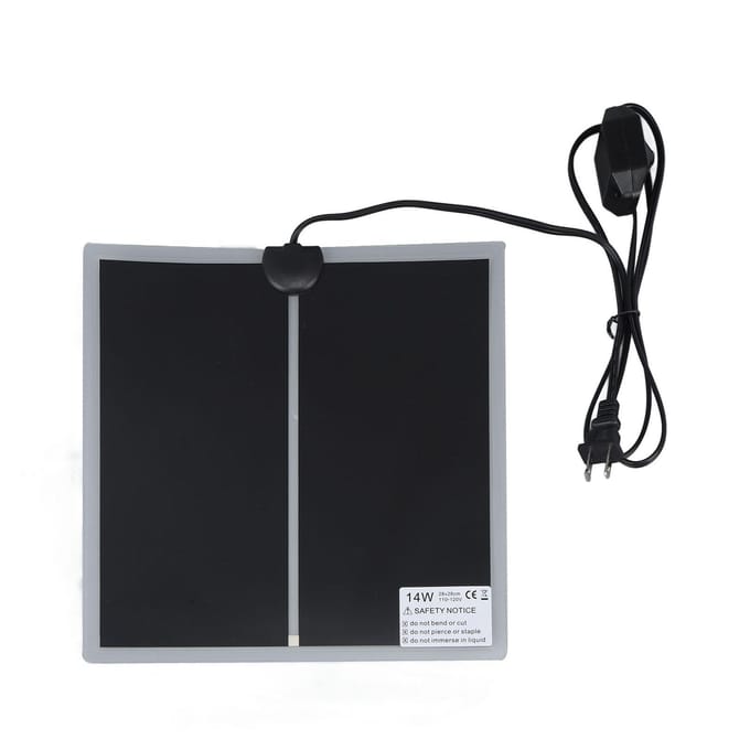 Coussin chauffant pour terrarium de reptiles Chauffage rapide 110 à Température réglable étanche Fiable pour gray