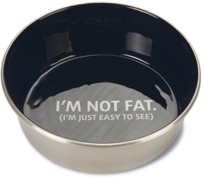 Beeztees Eetbak RVS Not Fat Hond Zwart 20x20x6 cm