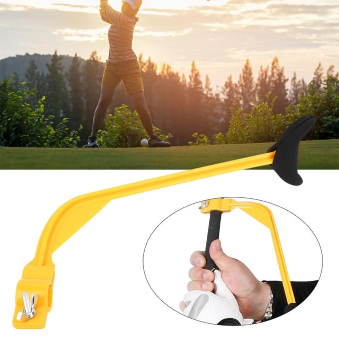 Correcteur de Posture de Golf Fixateur d'Angle de Swing Entraîneur d'Entraînement Correcteur de Bras Outil Guide Accessoire yellow
