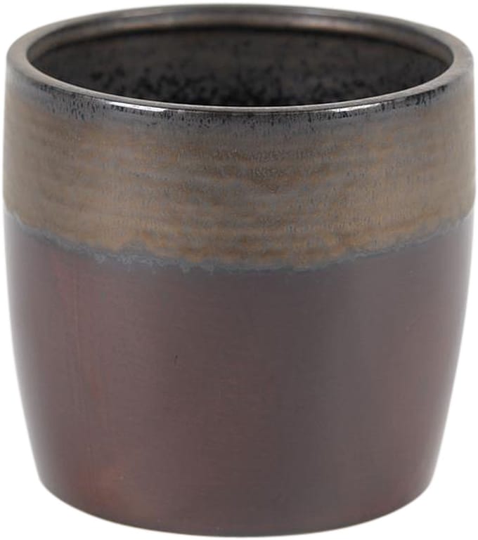 Rasteli Bloempot-Sierpot Bruin-Gemêleerd D 15.8 cm H 14,5 cm