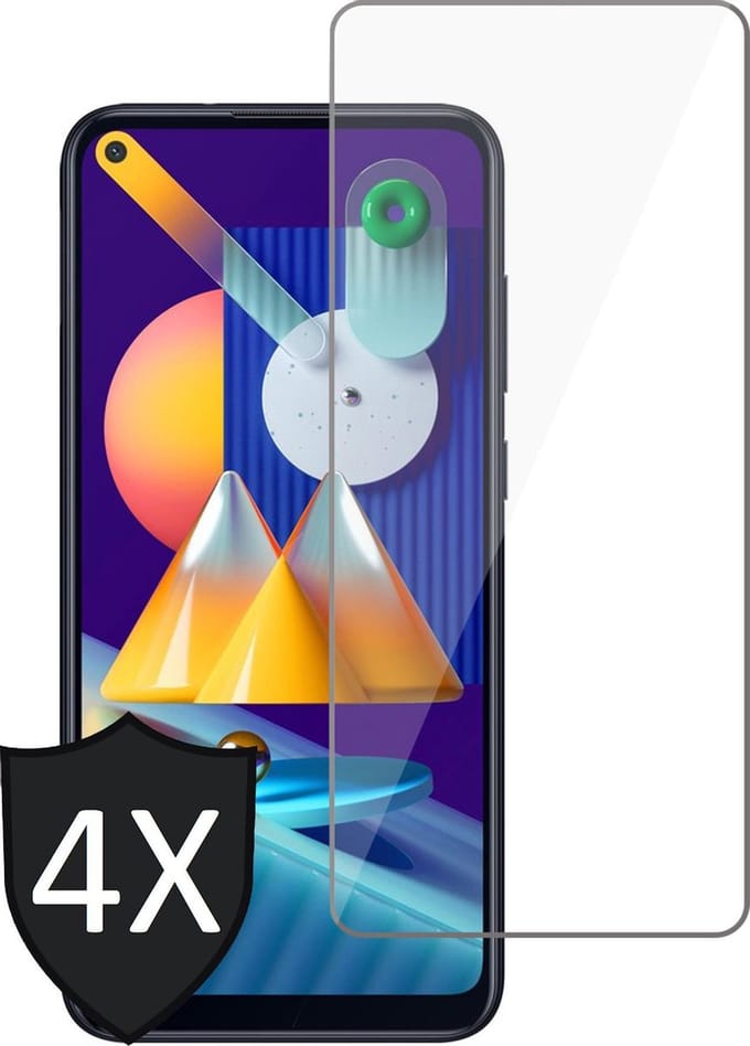 Screenprotector geschikt voor Samsung M11 - 4x Glas Tempered Glass Screen Protector