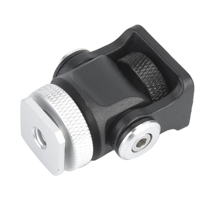 Mini Support Griffe Flash Moniteur Microphone Support Flash Vis 1/4 Pouce Support Caméra black
