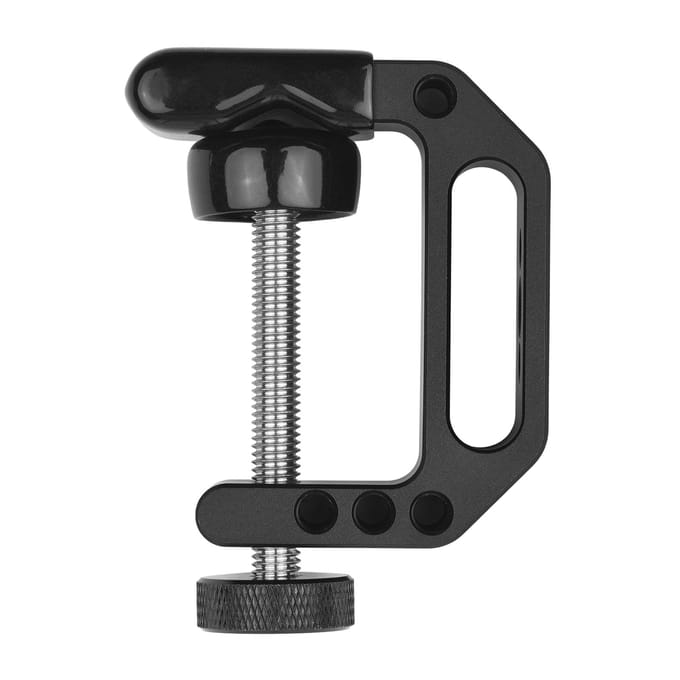 Universele C-klem, zware bureauklem, statieflampklem met standaard 1/4 inch en zwart