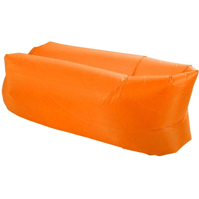 Fauteuil Gonflable Canapé Gonflable Portable Pliable Confortable avec Sac de Rangement pour orange