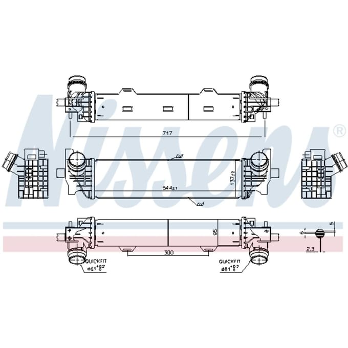 Intercooler NISSENS 961226