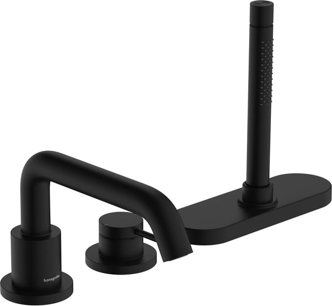 Hansgrohe Tecturis s 3-gats badrandkraan - eengreeps - met sbox - mat zwart
