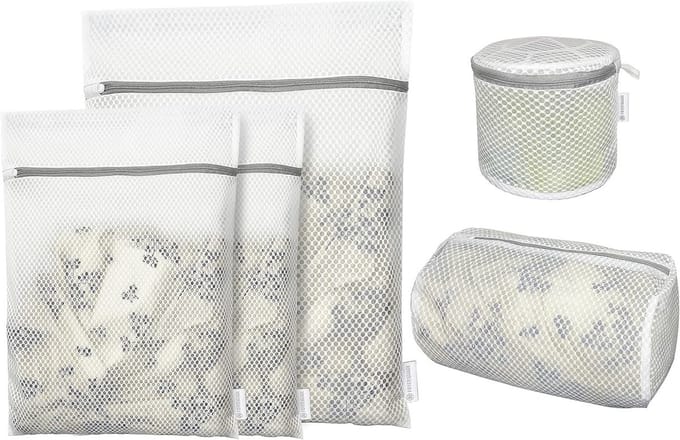 5-pack deluxe honingraat waszakken voor delicate kleding