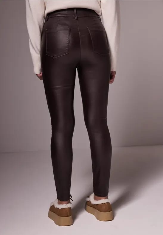 Broek in lederlook