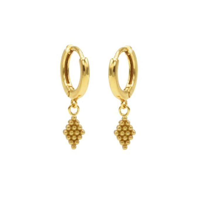 Karma hinged hoops symbool dots diamond gold M2948HIN