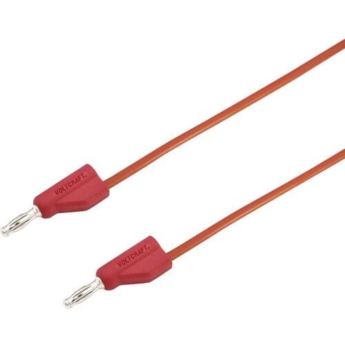 VOLTCRAFT MSB-300 Meetsnoer Banaanstekker 4 mm Silicone 5.00 m Rood 1 stuk(s)