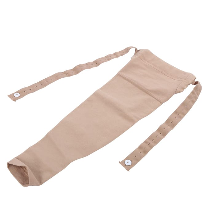 Arm Elastische Mouw Compressie Elleboogsteun Brace Voorkom Zwelling Schouderbeschermer beige