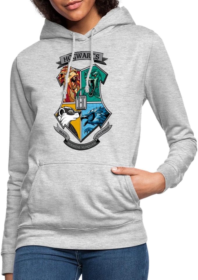 Harry Potter Hogwarts Logo Hoodie Dames