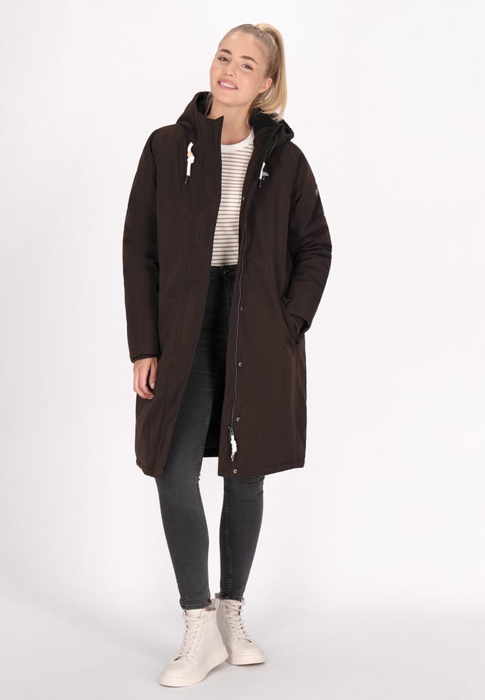 Schmuddelwedda Winter parka Dames donkerbruin