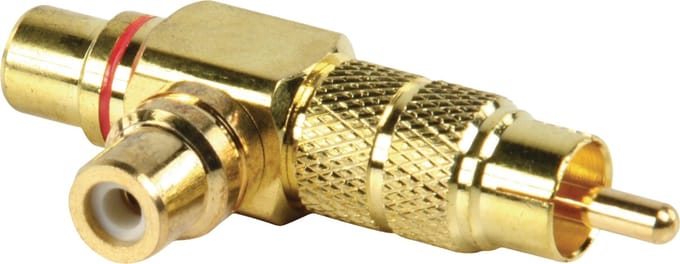 Goobay Cinch-Y-adapter, 1 x RCA-stekker > 2 x RCA-contrastekkers