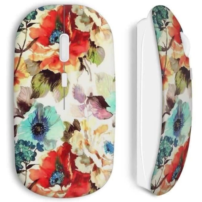 Souris Sans Fil Flowers fleur peinture