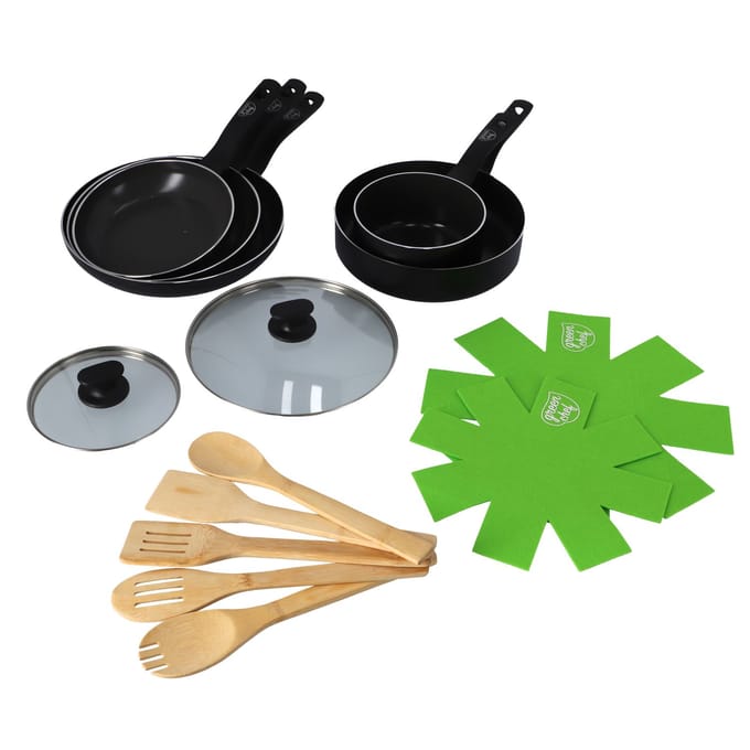 Greenchef pannenset 14-delig zwart