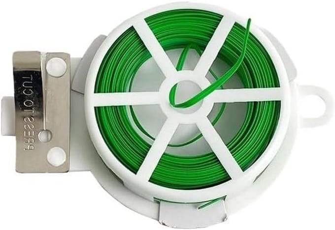 Tuinsnoer Haspel - Binddraad Snoer - Planten Steunen - Met Cutter - 30 Meter - Groen