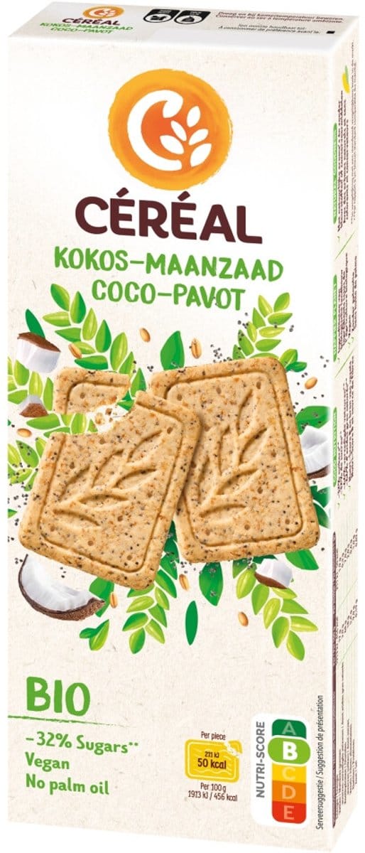 Céréal Healthy BIO Koek Kokos Maanzaad - 132 gr