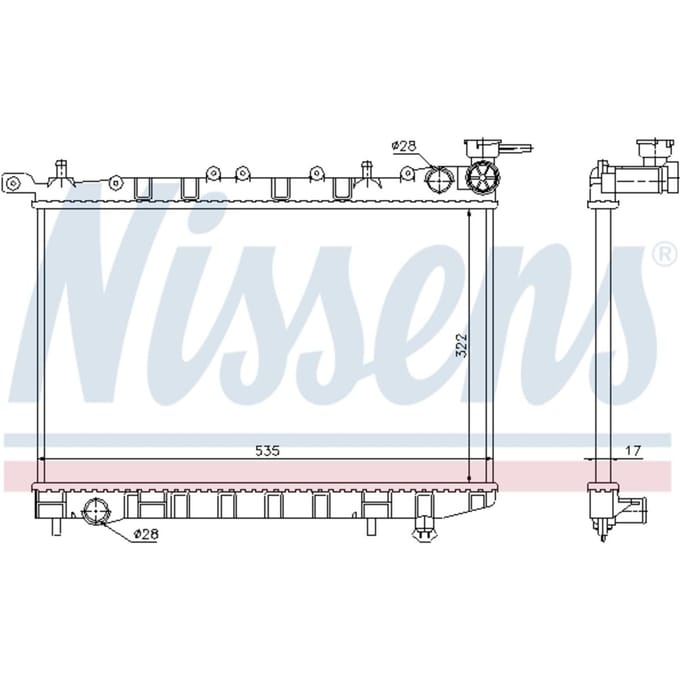 Radiator, motorkoeling NISSENS 62949
