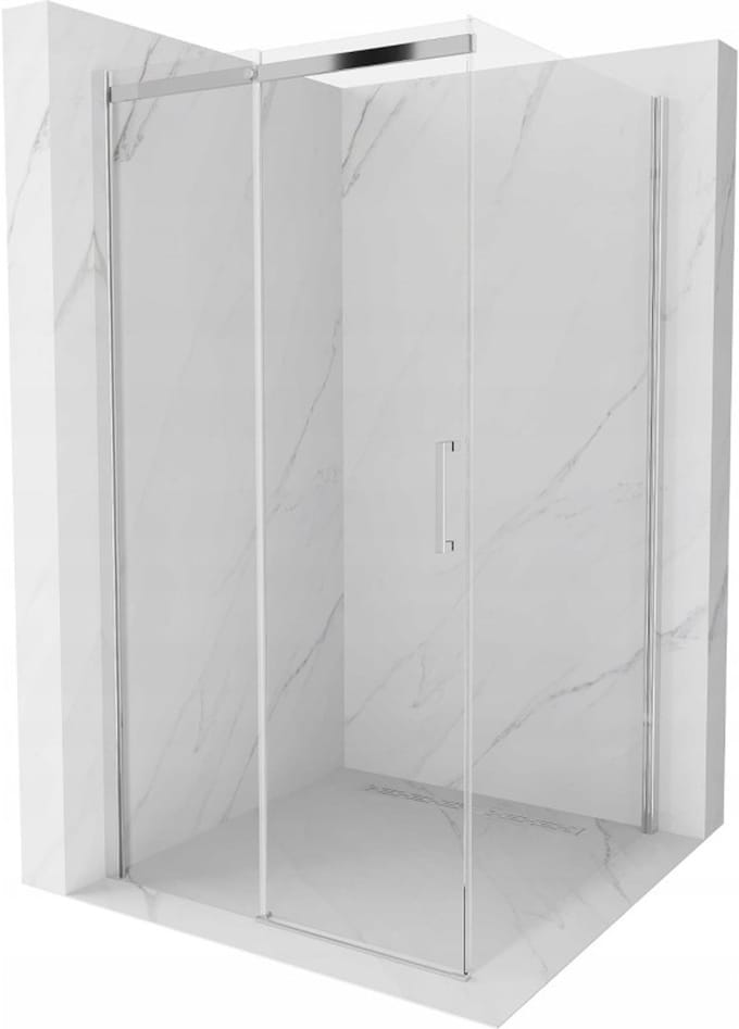 Mexen Omega douchecabine schuifdeur 100 x 100 , transparant, chroom - 825-100-100-01-00