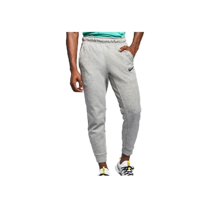 Nike Therma Tapered Fleece-Lined Training Joggers Men Bottoms Grey 932256-063 M gray